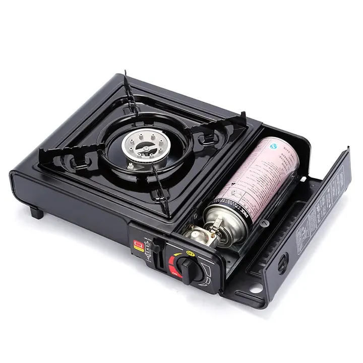 موقد موقد يعمل بالغاز محمول للتخييم والمشي لمسافات طويلة موقد يعمل بالغاز وحرق الخشب Portable Gas Stove Camping Hiking Wood Burning Stove