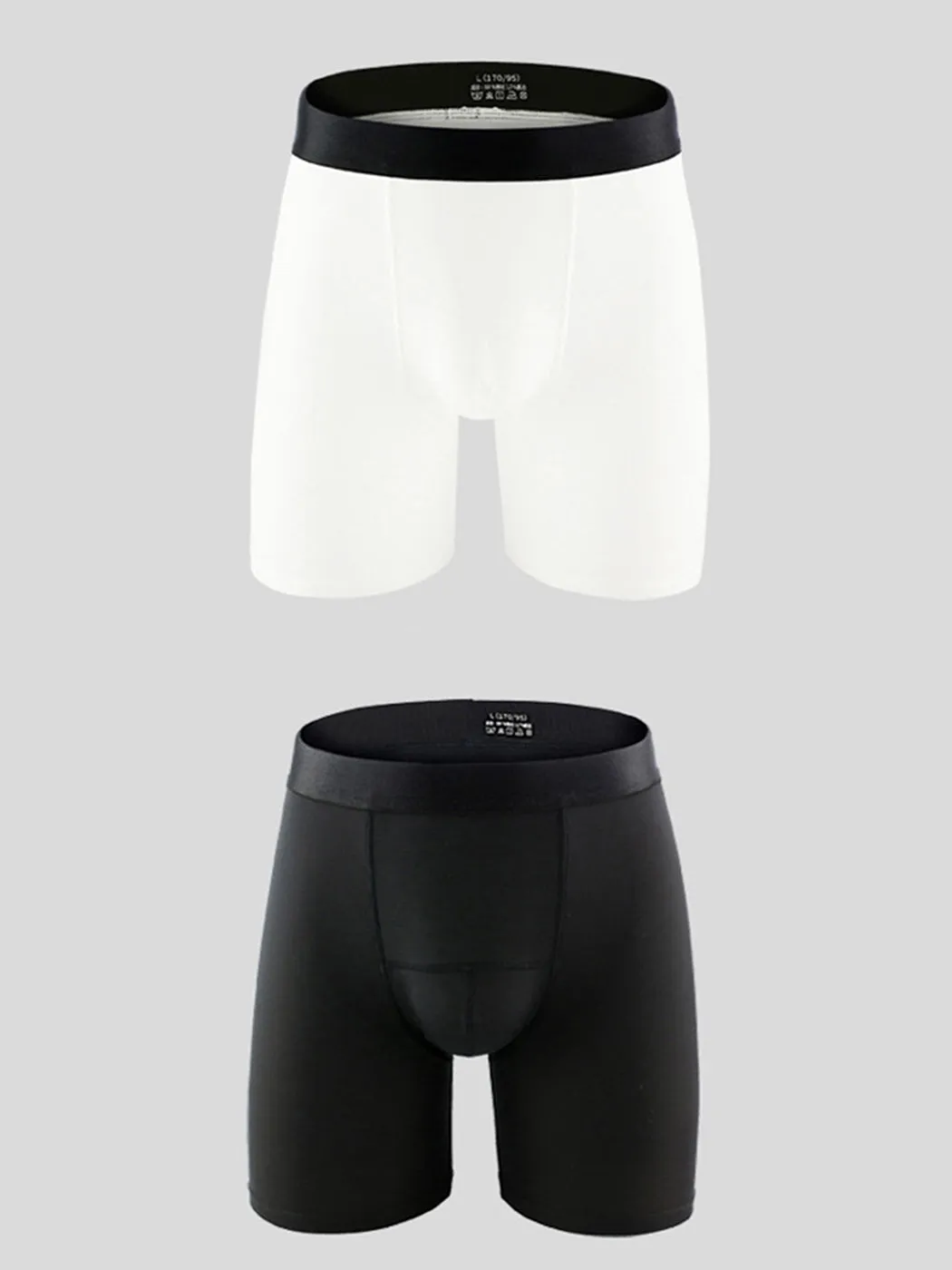 2 Pack Men's Compression Athletic Boxer Briefs