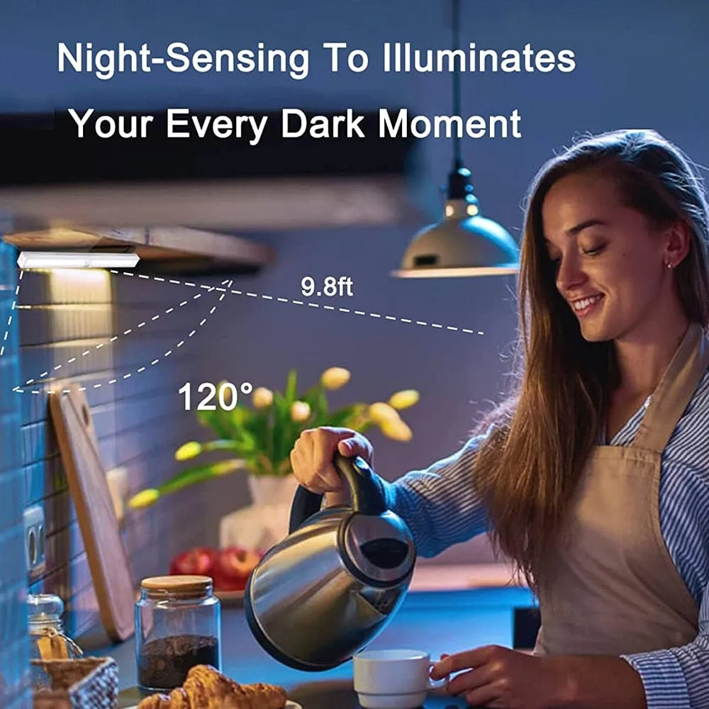 20cm/30cm Motion Sensor Wireless Led Night Light Usb Rechargeable Closet Kitchen Cabinet Corridor Stair Night Lamp