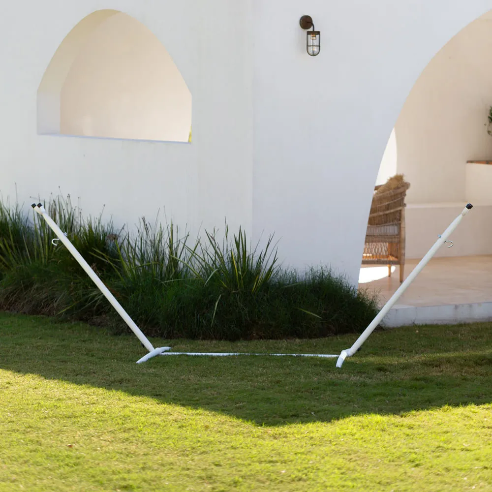 305 cm Adjustable Universal Steel Hammock Stand in White
