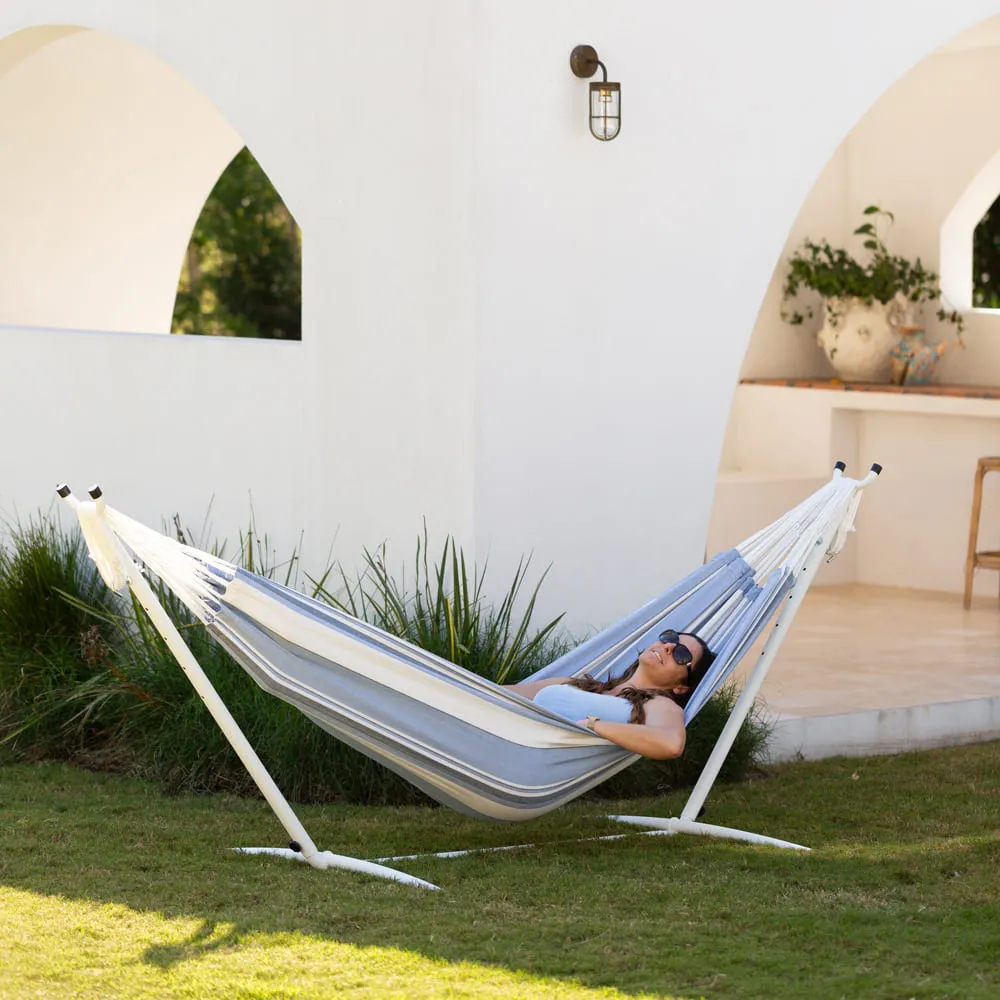 305 cm Adjustable Universal Steel Hammock Stand in White