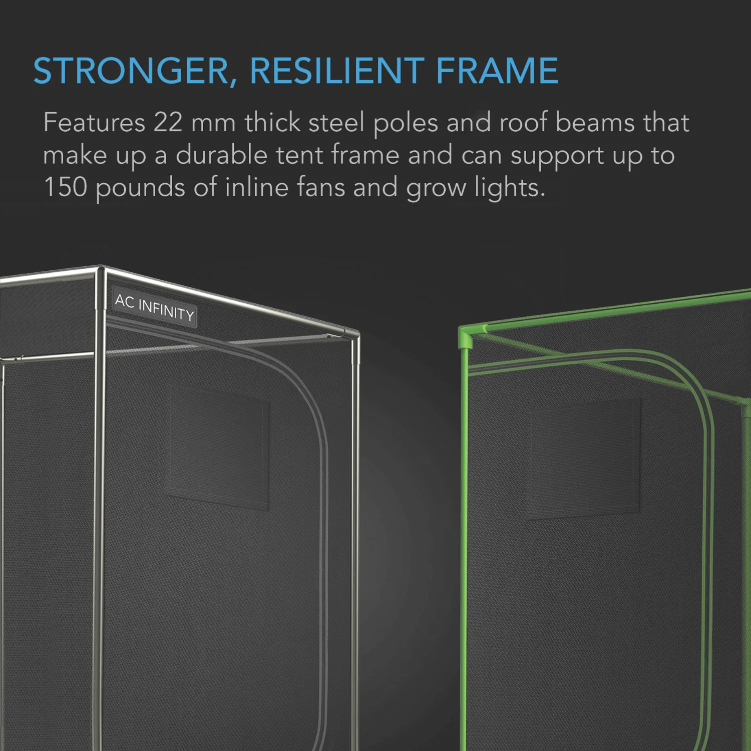 AC Infinity CLOUDLAB 864D, 2-in-1 Advance Grow Tent 5x4, 2000D Mylar Canvas, 60" x 48" x 80"