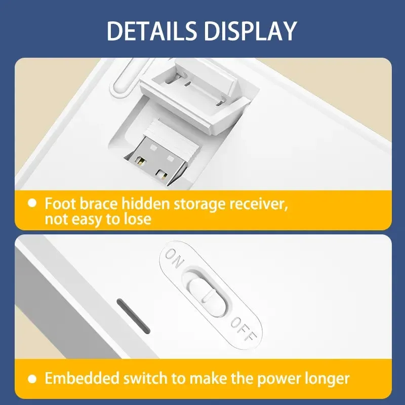 Aigo A108 Gaming Mechanical Keyboard 2.4g Wireless Usb Type c Yellow Switch 110 Key Hot Swap