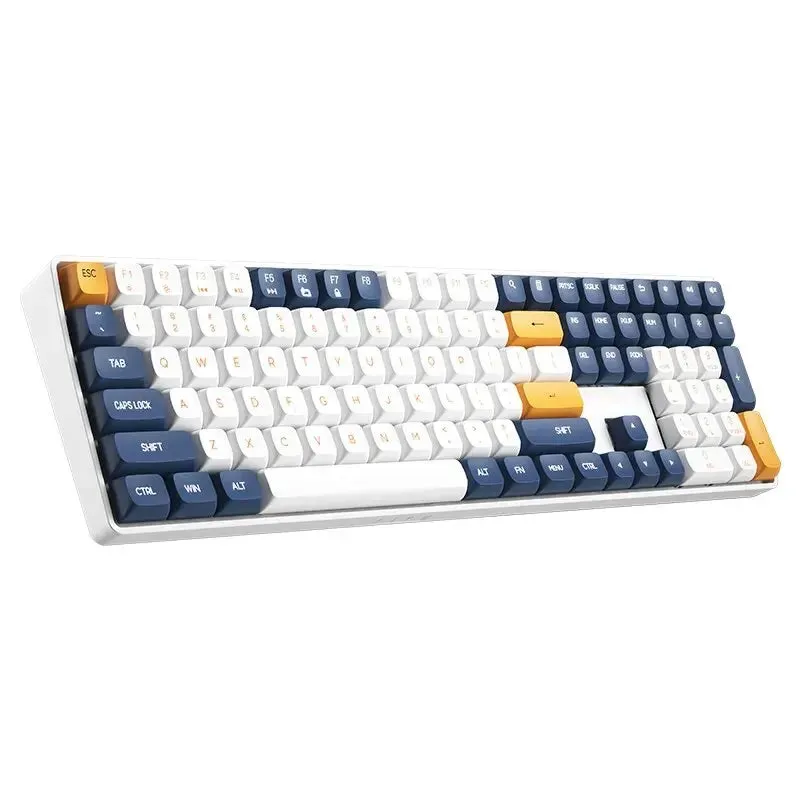 Aigo A108 Gaming Mechanical Keyboard 2.4g Wireless Usb Type c Yellow Switch 110 Key Hot Swap