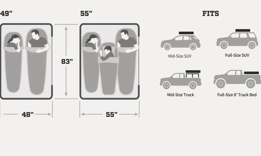 Freespirit Recreation Odyssey Series - Black Top Hard Shell - Rooftop Tent