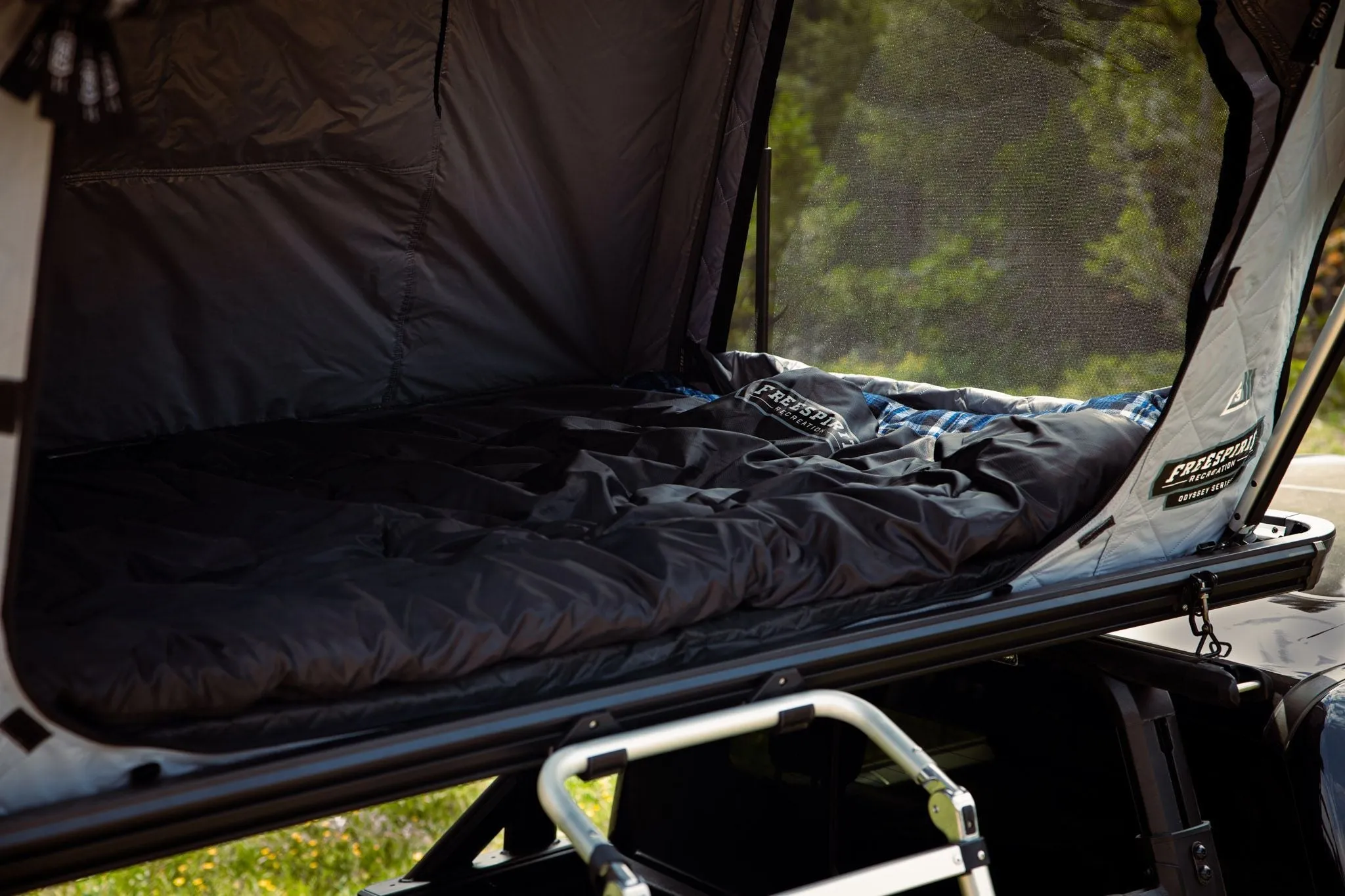 Freespirit Recreation Odyssey Series - Black Top Hard Shell - Rooftop Tent