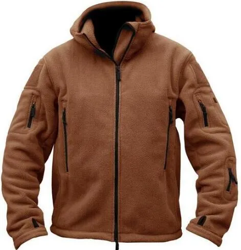 New Military Tactical Outdoor Softshell Fleece Jacket Men's Army Polartec Sportswear Thermal Hunting Hiking Sport Hoodie Jacket