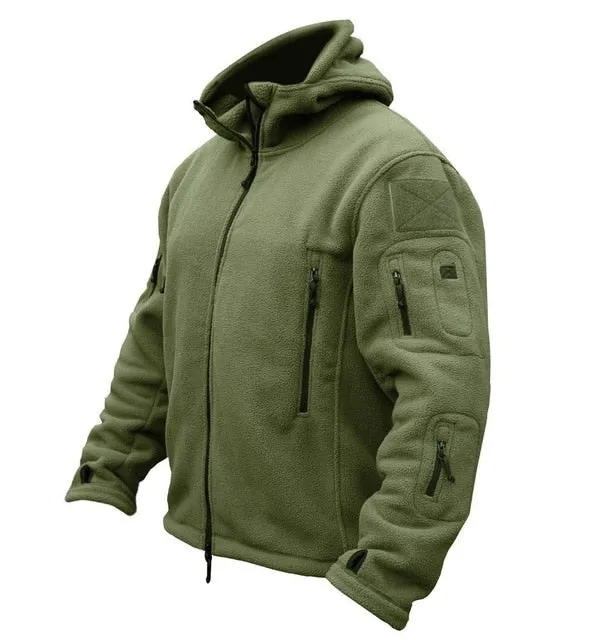 New Military Tactical Outdoor Softshell Fleece Jacket Men's Army Polartec Sportswear Thermal Hunting Hiking Sport Hoodie Jacket