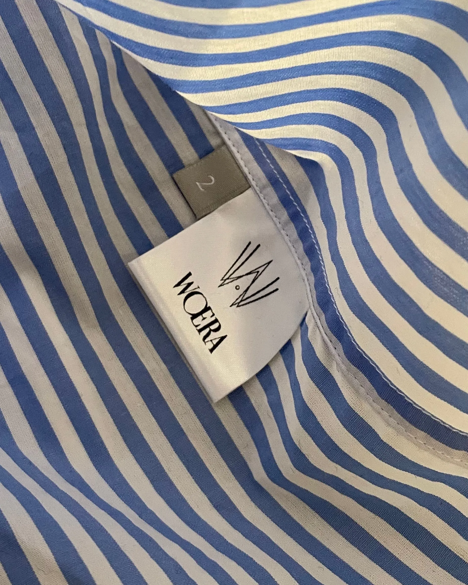 Preloved Blue Stripe Cufflink Cotton Shirt
