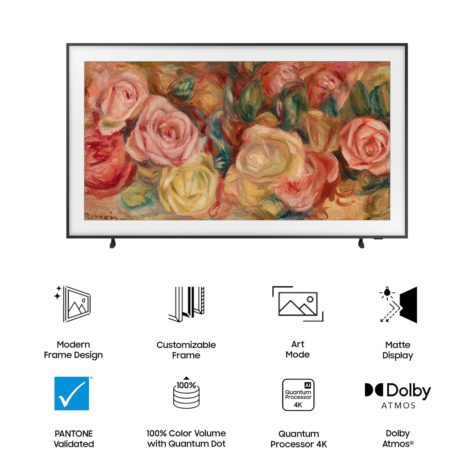 Samsung QA65LS03DAULXL 163 cm (65 inches) The Frame Series 4K Ultra HD Smart QLED TV (Black)