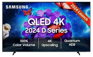Samsung QA65QE1DAULXL  163 cm (65 inches) QE1D Series 4K Ultra HD QLED Smart TV (Black)